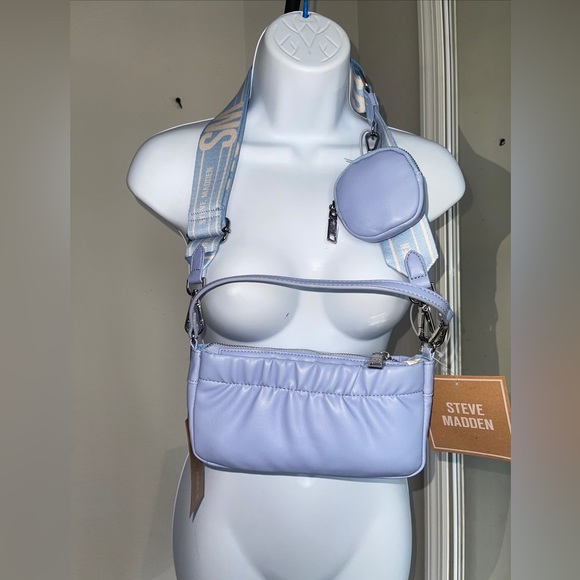 Steve Madden BCARMELA color Blue Shoulder/Crossbody Bag New 100% Authentic - Picture 6 of 9